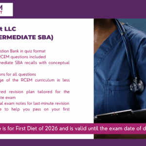 MRCEM INTERMEDIATE SBA ( Complete Course Guide With Question bank) For Diet 1 Early 2026