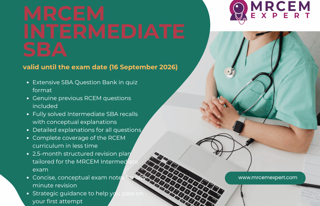 MRCEM INTERMEDIATE SBA ( Complete Course Guide With Question bank) For Diet 2 Late 2026