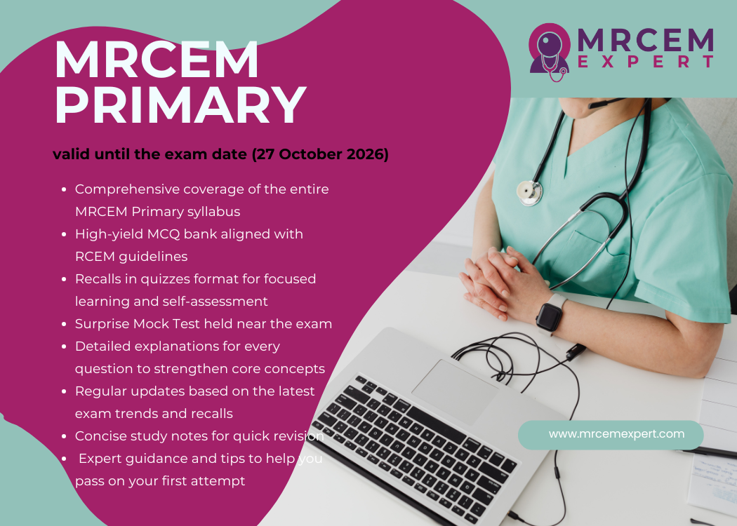 Mrcem Primary Complete Course ,High Yield Stuff and Questions Bank ( For Diet ii Late 2026)